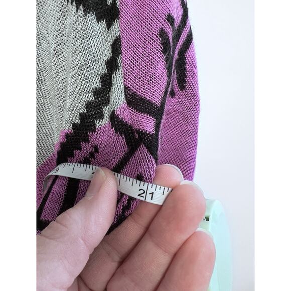 Y2K Aztec Western Cardigan Large colorful waterfall Cowgirl Sweater 2000s USA - Picture 7 of 11